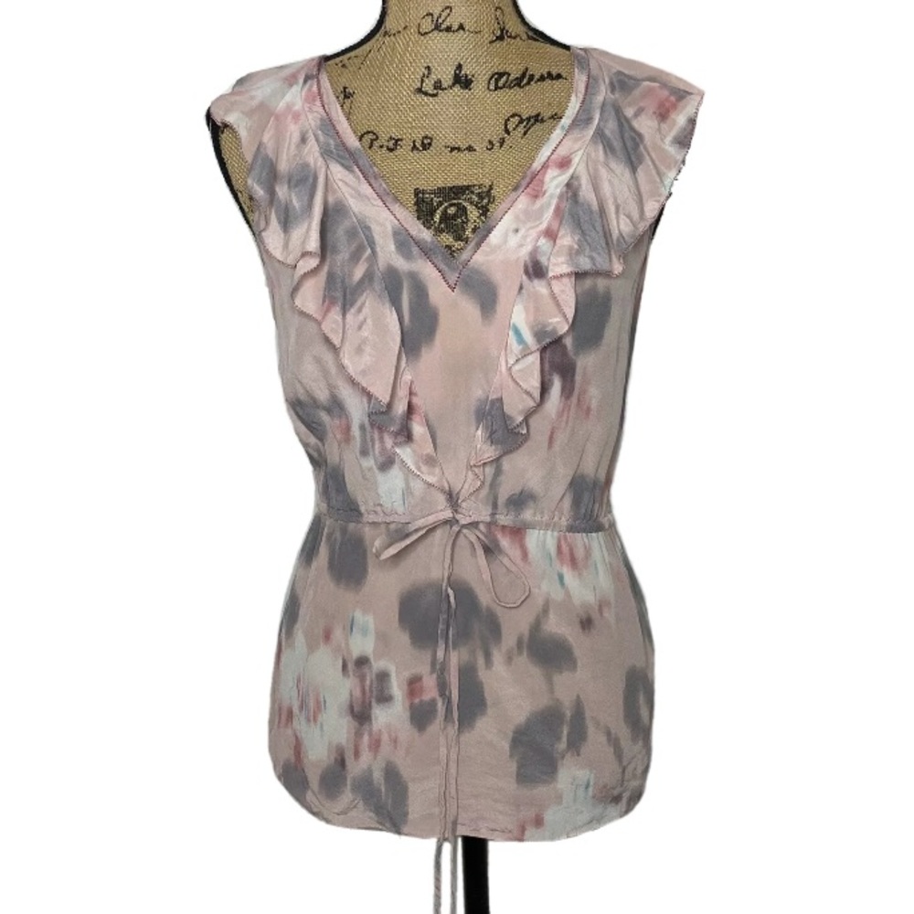 Rebecca Taylor Watercolor Silk Blouse